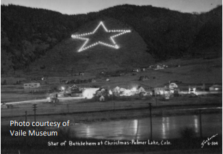 Palmer Lake Star, historic black and white